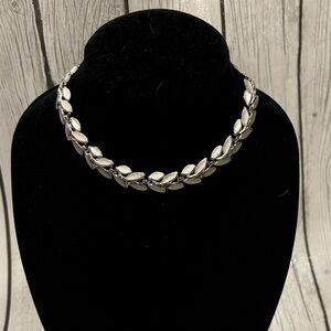 Trifari Silver Leaf Necklace vintage collectible piece